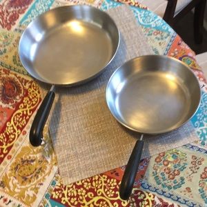 Vintage Revere Ware frying pans 8&10” copper clad bottoms